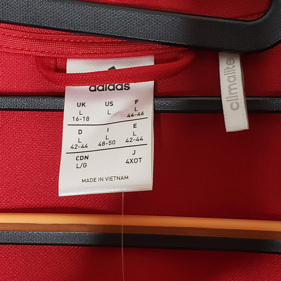 Adidas NWT red Climalite full zip track jacket - Picture 5 of 8